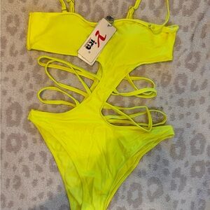Vibrant Yellow Women’s One Piece Swimsuit